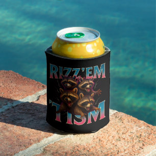 Rafraîchisseur Pour Canette Rizz Em avec le Tism Meme Autisme Drôle Racoon