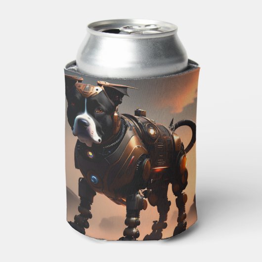 Rafraîchisseur Pour Canette Robot Staffordshire Bull Terrier, Can Cooler (Can devant)