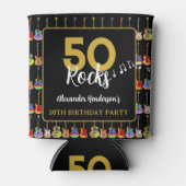 Rafraîchisseur Pour Canette Rocher et Rouleau 50e fête d'anniversaire Custom (Devant)