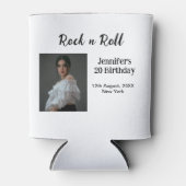Rafraîchisseur Pour Canette Rock n roll 20e anniversaire fille photo élégant m (Devant)