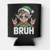 Rafraîchisseur Pour Canette Rock n Roll Elf Bruh Funny Saying Meme Christmas  (Devant)