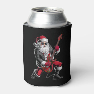 Rafraîchisseur Pour Canette Rock & Roll Noël Santa Claus Guitare Player