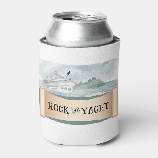 Rafraîchisseur Pour Canette Rock the Yacht Can Cooler Party Favoriser (Can devant)