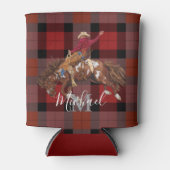 Rafraîchisseur Pour Canette Rodéo Bronco Busch Cowboy Sur Plaid (Devant)