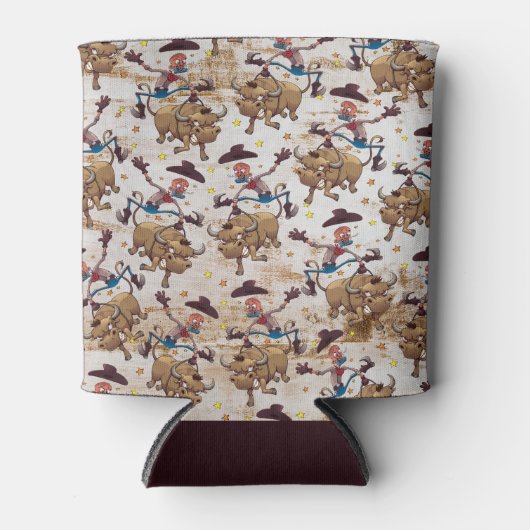 Rafraîchisseur Pour Canette Rodeo Cowboy Bull Riding Pays Ouest (Devant)