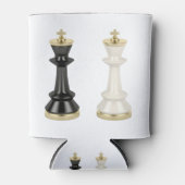 Rafraîchisseur Pour Canette Rois d'échecs noirs et blancs (Devant)