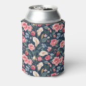 Rafraîchisseur Pour Canette Romantic Navy Blue Floral Garden Pattern (Can Dos)