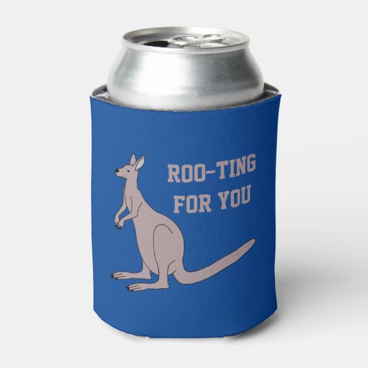 Rafraîchisseur Pour Canette Roo-ting pour vous mignon Aussie Funny Kangaroo Pu (Can devant)