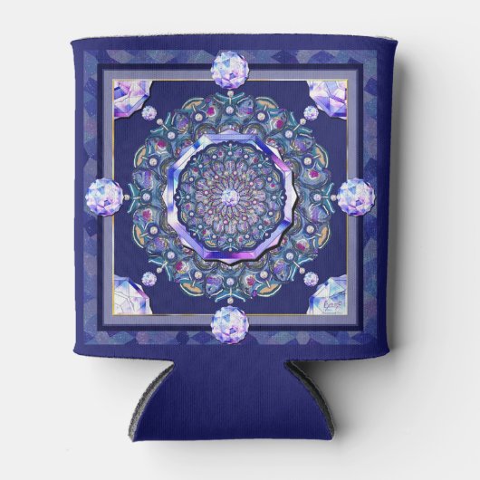 Rafraîchisseur Pour Canette Rosace bleue (Devant)