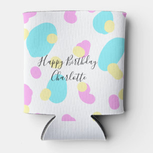 Rafraîchisseur Pour Canette Rose bleu jaunejoyeux anniversaire enfants formes