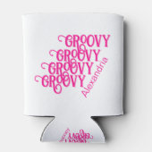 Rafraîchisseur Pour Canette Rose chaud personnalisé (Dos)