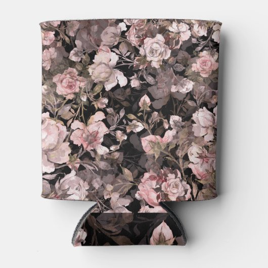 Rafraîchisseur Pour Canette Rose d'aquarelle Bud Bouquet Motif (Devant)