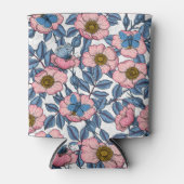 Rafraîchisseur Pour Canette Rose de chien et papillons (Devant)