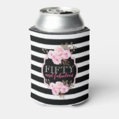 Rafraîchisseur Pour Canette Rose Floral 50 & Fabuleux Black White Stripe (Can Dos)