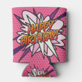 Rafraîchisseur Pour Canette Rose Fun Girly HAPPY ANNIVERSAIRE (Dos)