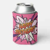 Rafraîchisseur Pour Canette Rose Fun Girly HAPPY ANNIVERSAIRE (Can Dos)