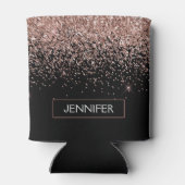 Rafraîchisseur Pour Canette Rose Gold Blush Parties scintillant rose Monogramm (Dos)