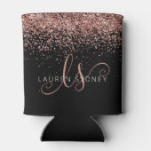 Rafraîchisseur Pour Canette Rose Gold Blush Pink Parties scintillant Glam Nom (Dos)