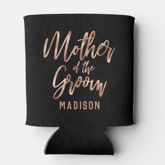 Rafraîchisseur Pour Canette Rose Gold Moderne Mariage Mère de la chambre (Dos)