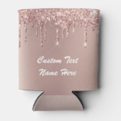 Rafraîchisseur Pour Canette Rose Gold Parties scintillant personnalisé Partie  (Devant)