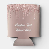 Rafraîchisseur Pour Canette Rose Gold Parties scintillant personnalisé Partie  (Dos)