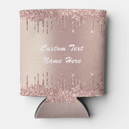 Rafraîchisseur Pour Canette Rose Gold Parties scintillant peut se refroidir av (Devant)