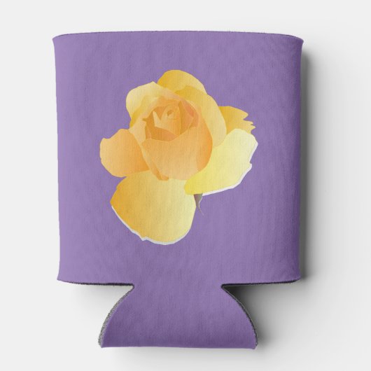 Rafraîchisseur Pour Canette Rose jaune doux et Pâte violette refroidissante (Dos)