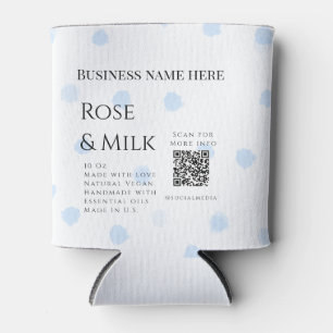 Rafraîchisseur Pour Canette Rose lait fait main soap entreprise QR code ajoute