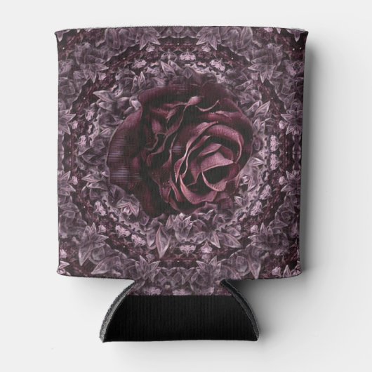 Rafraîchisseur Pour Canette Rose Mandala (Devant)