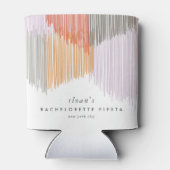 Rafraîchisseur Pour Canette Rose Moderne Frange Fête de Bachelorette (Dos)