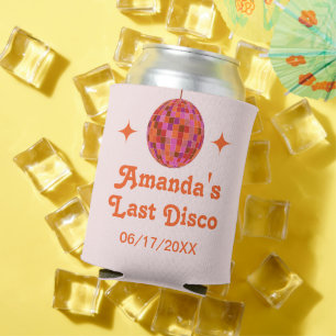 Rafraîchisseur Pour Canette Rose Orange Groovy Dernière disco Enterrement de v