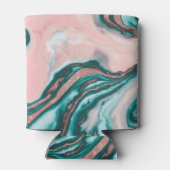 Rafraîchisseur Pour Canette Rose Parties scintillant or rose Turquoise marbre  (Dos)