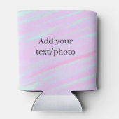Rafraîchisseur Pour Canette Rose pastel vert ajouter photo texte aquarelle rét (Dos)