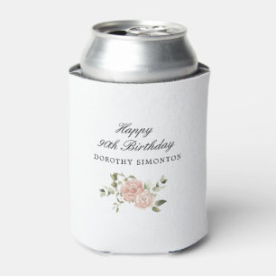 Rafraîchisseur Pour Canette Rose rose Dusty Floral 90e anniversaire