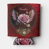 Rafraîchisseur Pour Canette Rose Steampunk (Devant)