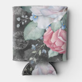 Rafraîchisseur Pour Canette Roses de tableau de bord aquarelle (Devant)