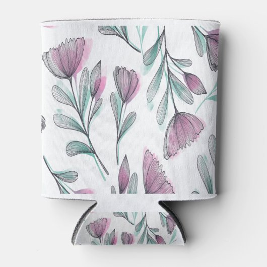 Rafraîchisseur Pour Canette Roses violets (Devant)