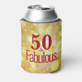 Rafraîchisseur Pour Canette Rouge 50 & Fabuleux Anniversaire de mousse d'or pe (Can Dos)