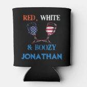 Rafraîchisseur Pour Canette Rouge Blanc Bleu Boire le 4 juillet (Dos)