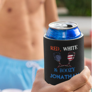 Rafraîchisseur Pour Canette Rouge Blanc Bleu Boire le 4 juillet