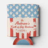 Rafraîchisseur Pour Canette Rouge Blanc &Blue Star & Stripe Nom de famille Bar (Dos)