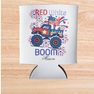 Rafraîchisseur Pour Canette Rouge, blanc boom 4 juillet 250e anniversaire 