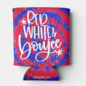 Rafraîchisseur Pour Canette Rouge Blanc Boujee 4 Juillet Tie Dye Enterrement d (Dos)