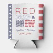 Rafraîchisseur Pour Canette Rouge Blanc Et Brune Fun Faveur Pour Douche Co-Ed (Devant)