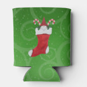 Rafraîchisseur Pour Canette Rouge blanc Noël Stocker Gnome Holly Green (Dos)