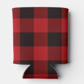 Rafraîchisseur Pour Canette rouge buffle plaid rustique mariage d'hiver (Dos)