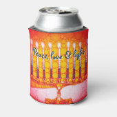 Rafraîchisseur Pour Canette Rouge Orange Hanoukka Menorah Paix Amour Lumière A (Can Dos)