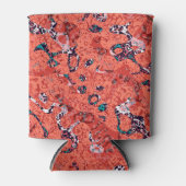 Rafraîchisseur Pour Canette Rouge Turquoise noir blanc tacheté Résumé graphiqu (Devant)