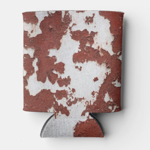 Rafraîchisseur Pour Canette Rouge vintage : Mur en béton fissuré