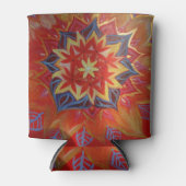Rafraîchisseur Pour Canette Rouges et Golden Mandala Custom Can Cooler (Devant)